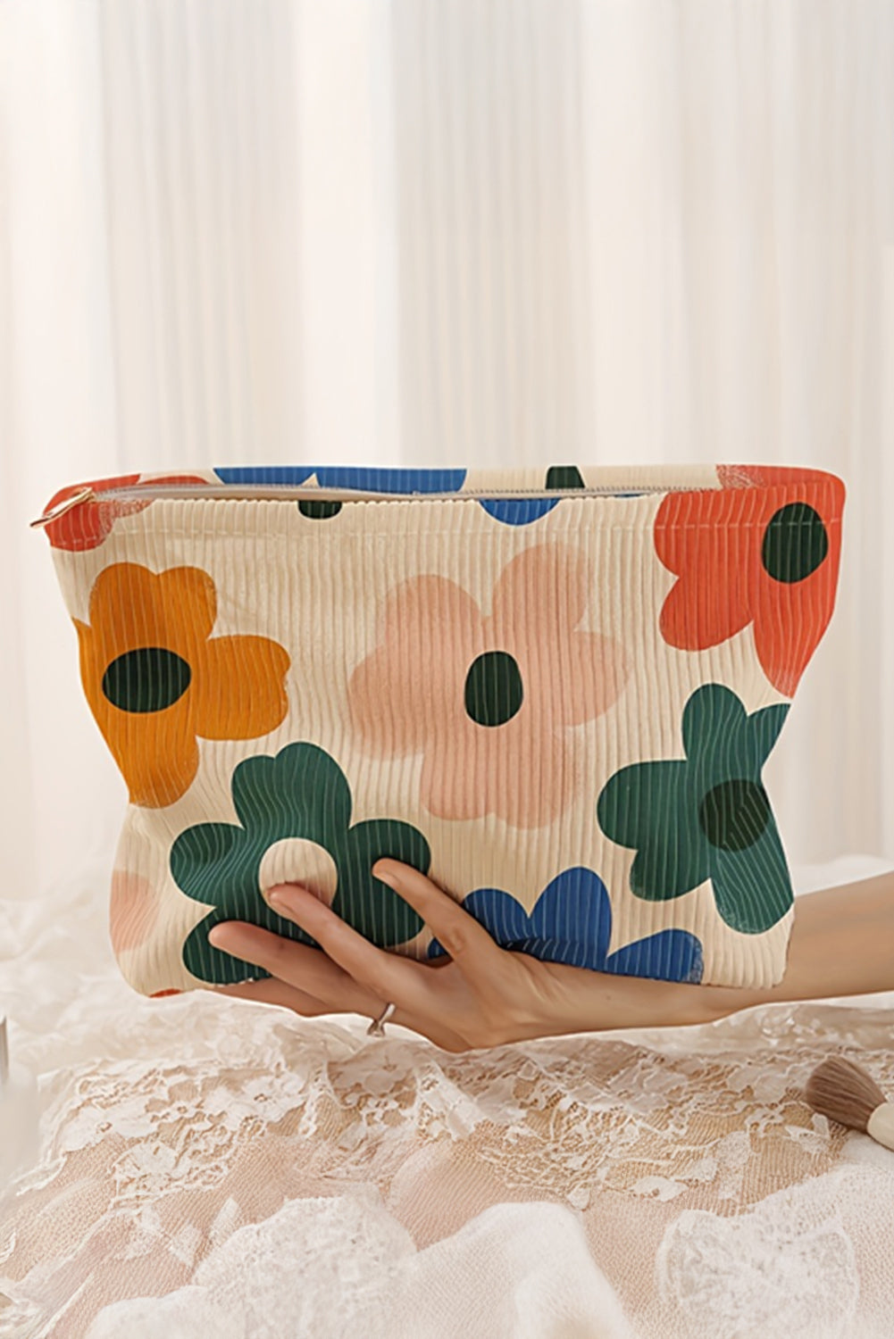 Garden Bloom Corduroy Storage Bag