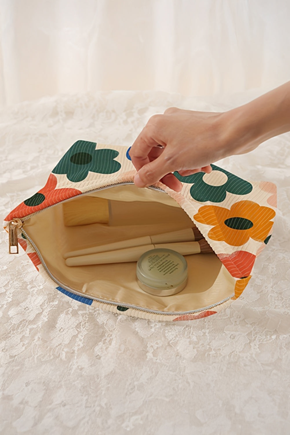 Garden Bloom Corduroy Storage Bag