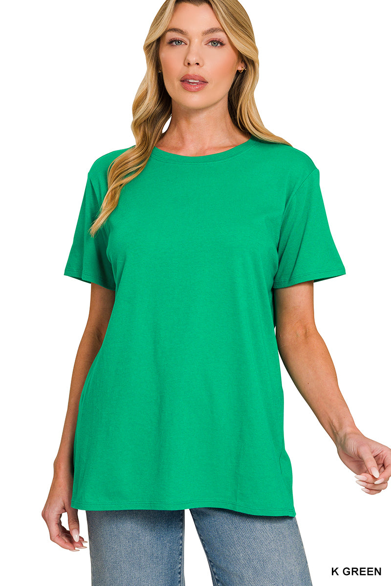 Boyfriend Cotton Tee – Kelly Green