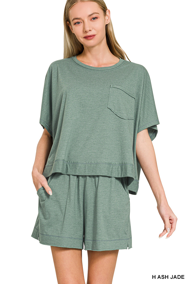 Exposed Seam Lounge Set – Ash Jade