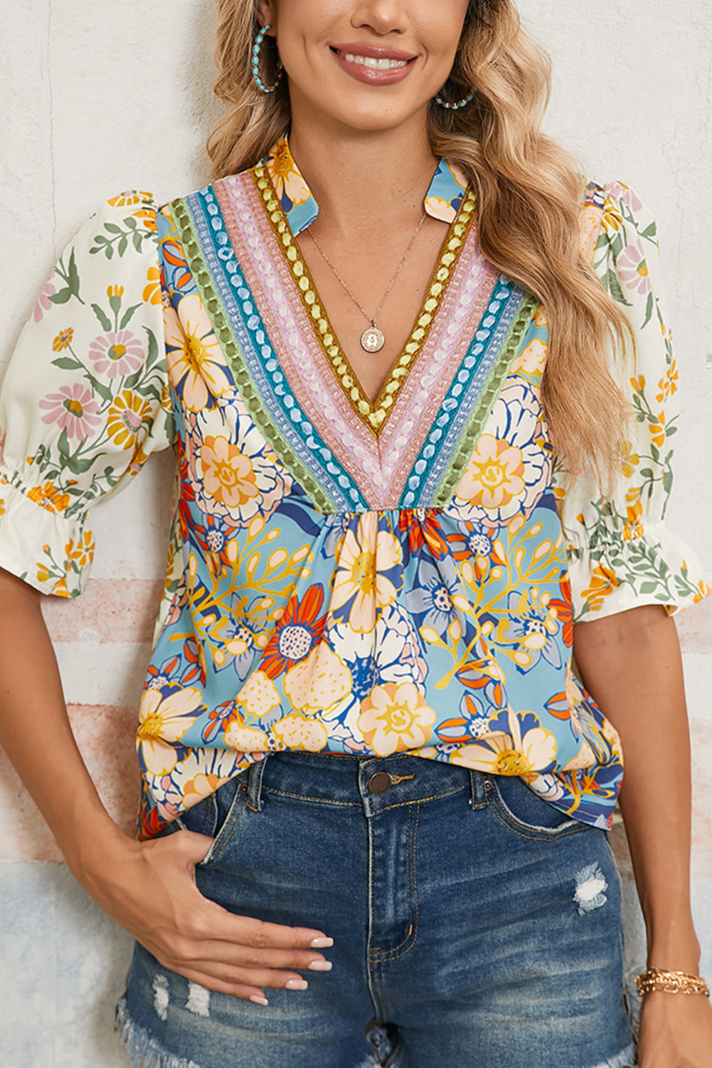 Wildflower Boho Crochet Blouse