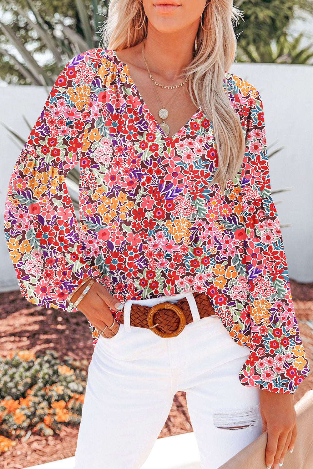 Scarlet Bloom Top