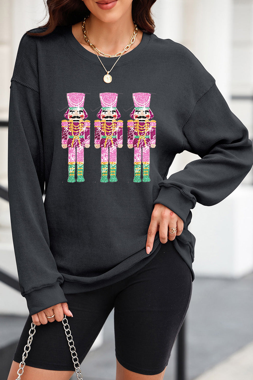 Holiday Sparkle Nutcracker Sweatshirt