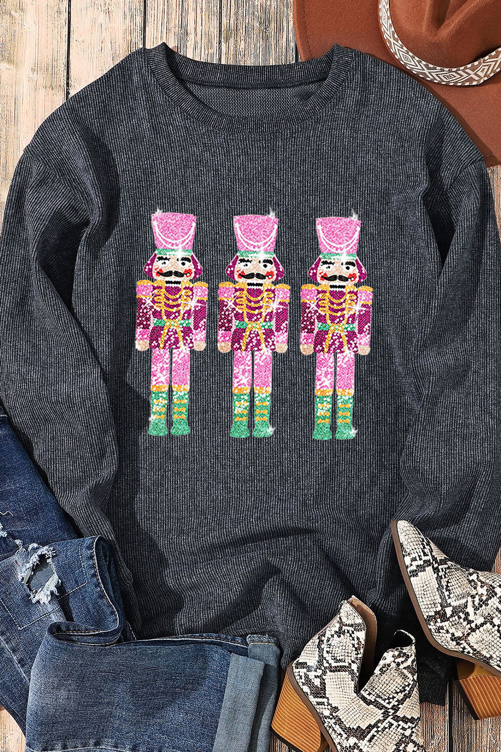 Holiday Sparkle Nutcracker Sweatshirt