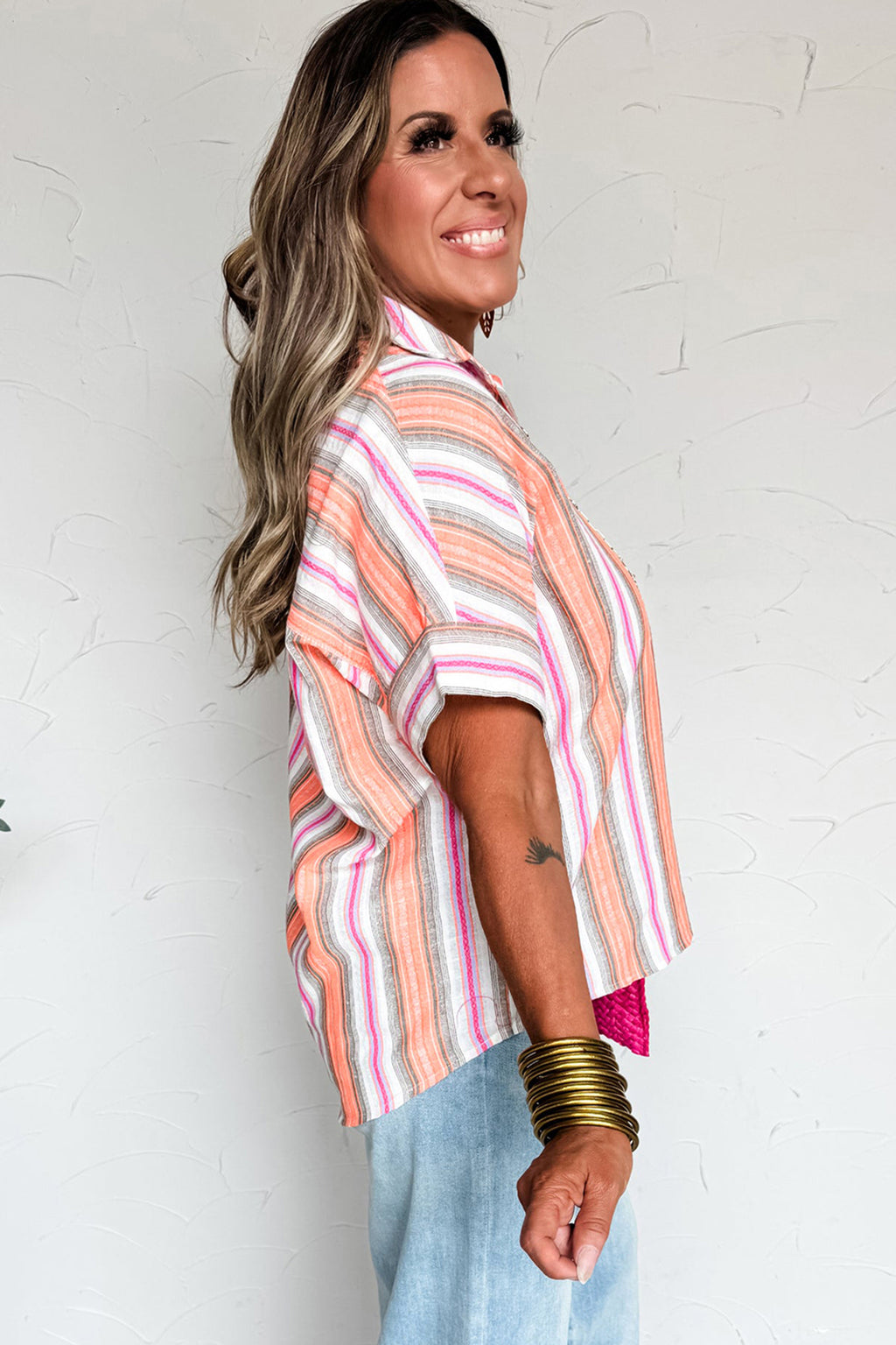 The Sunny Stripe Button-Up