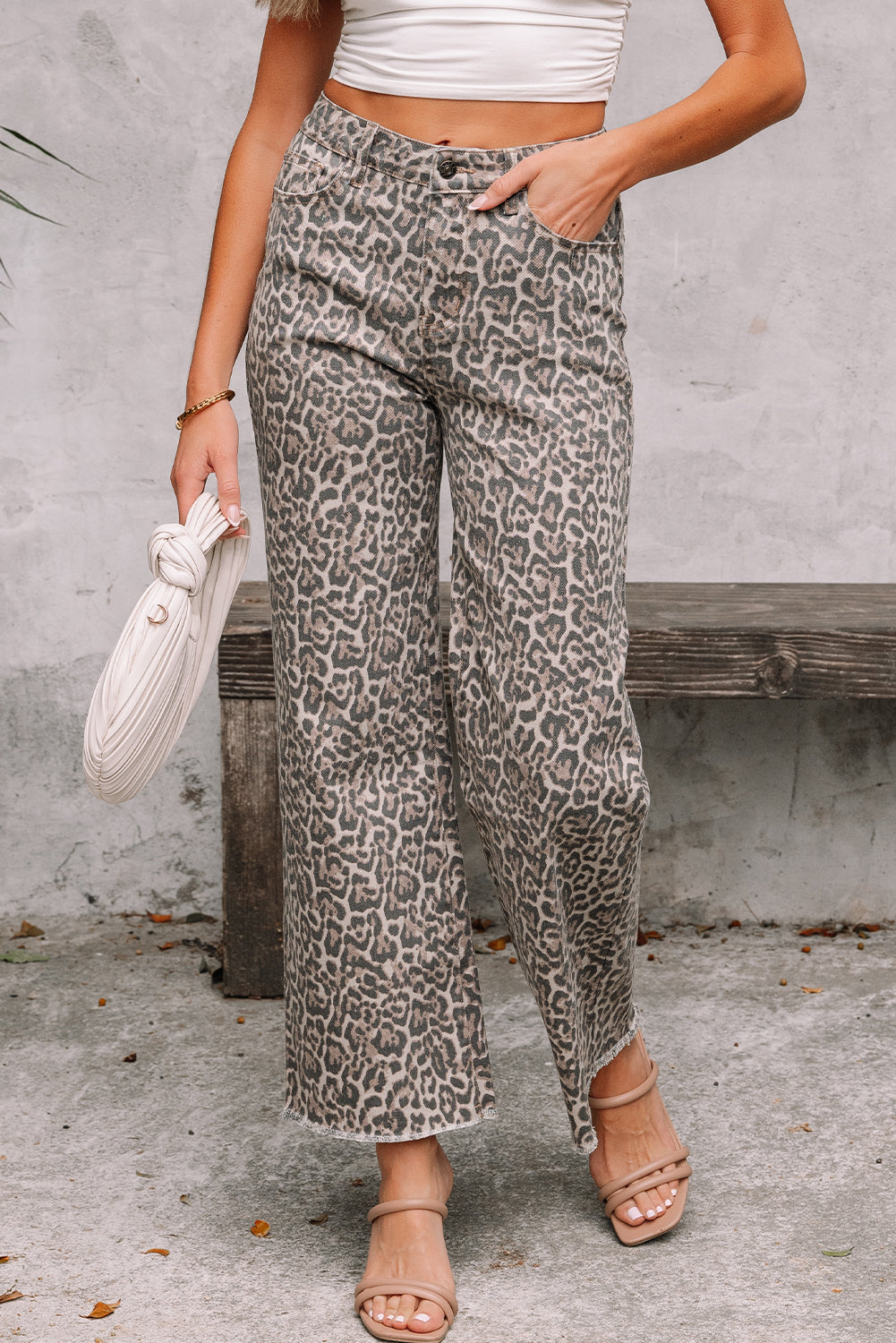 Untamed Leopard Wide-Leg Jeans
