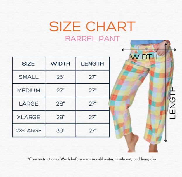 Madras Plaid Barrel Pant