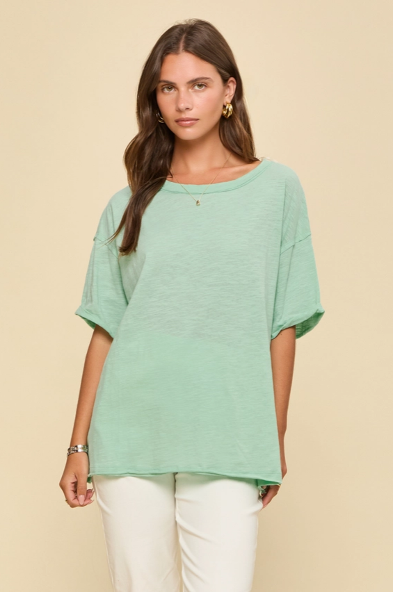 Perfect Day Cotton Tee - Mint